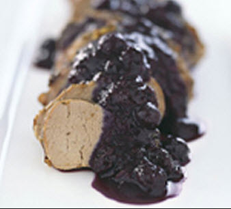 Filet de porc, sauce aux Bleuets